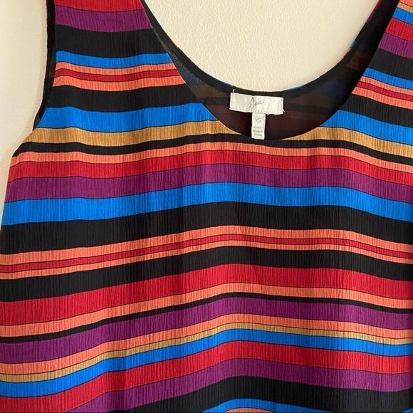 JOIE Multi-colored Striped Silk Tank Top XS - Picture 3 of 5
